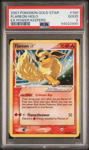 Flareon Gold Star #100 PSA 2 [Ex Power Keepers]