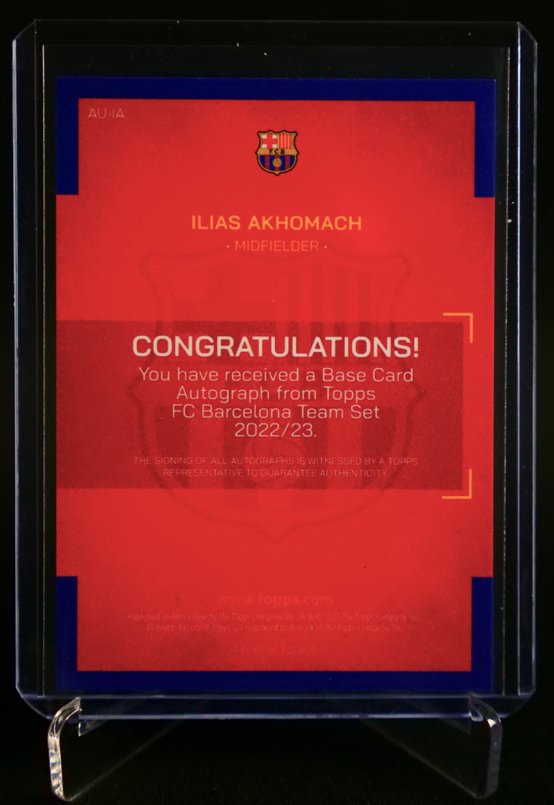 Ilias Akhomach Autograph [Topps FC Barcelona Team Set 2022/23]