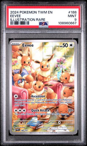 Eevee [Illustration Rare] #188 PSA 9 [Pokemon Twilight Masquerade 2024]