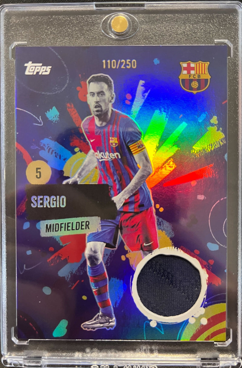 Sergio Busquets /250 Match Worn Patch [2024 Topps FC Barcelona Team Set]