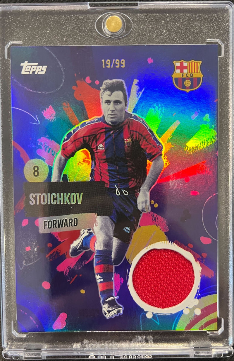 Hristo Stoichkov /99 Match Worn Patch [2024 Topps FC Barcelona Team Set]