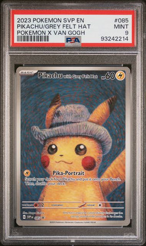 Pikachu With Grey Felt Hat #85 PSA 9 [Van Gogh Promo]