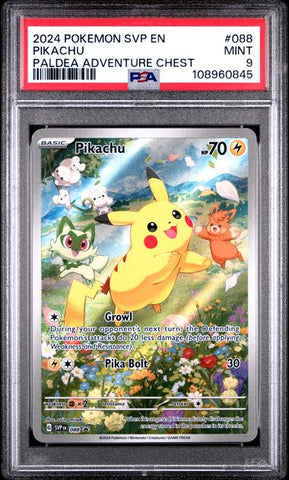 Pikachu [Paldea Adventure Chest] #88 PSA 9 [Pokemon SVP Black Star Promo 2024]