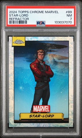 Star-Lord [Refractor] #89 PSA 7 [Topps Chrome Marvel 2024]