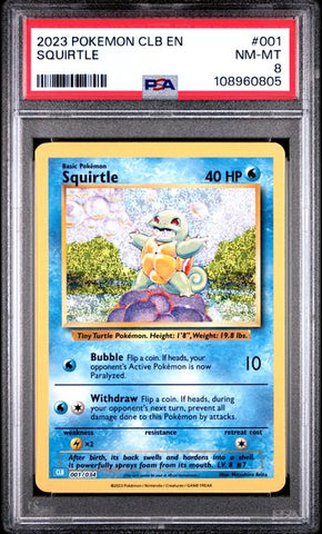 Squirtle #1 PSA 8 [Pokemon CLB Trading Card Game Classic 2023]