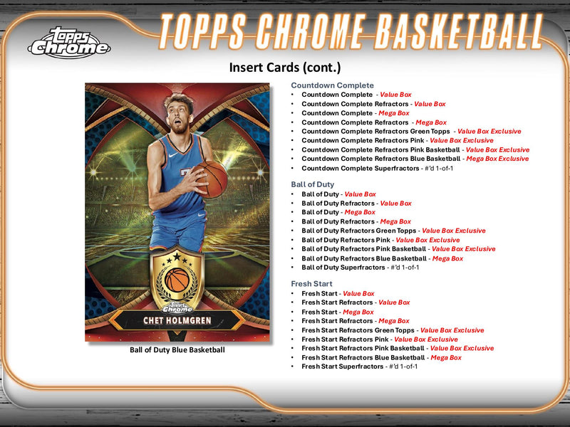 Topps Chrome Basketball 2024/25 - Mega Box