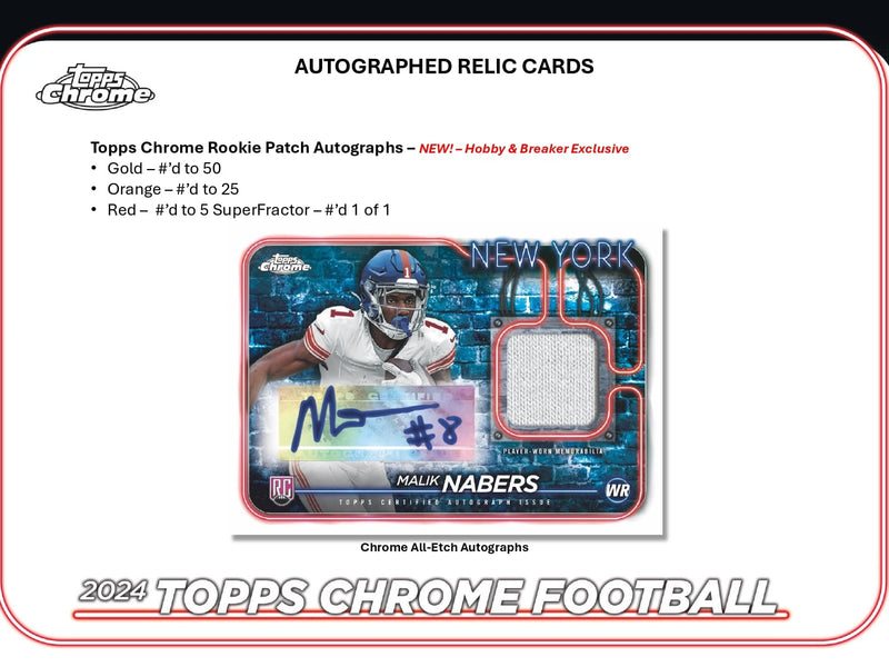 Topps Chrome Football 2024 - Hobby Box