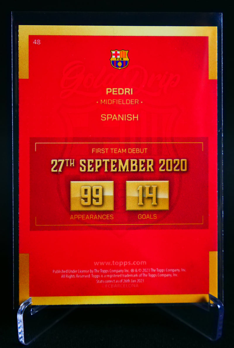 Pedri Gold Drip [Topps FC Barcelona Team Set 2022/23]