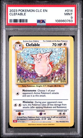 Clefable #14 PSA 9 [Pokemon CLC Trading Card Game Classic 2023]
