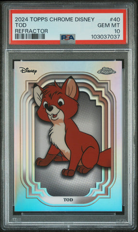 Tod [Refractor] #40 PSA 10 [Topps Chrome Disney 2024]