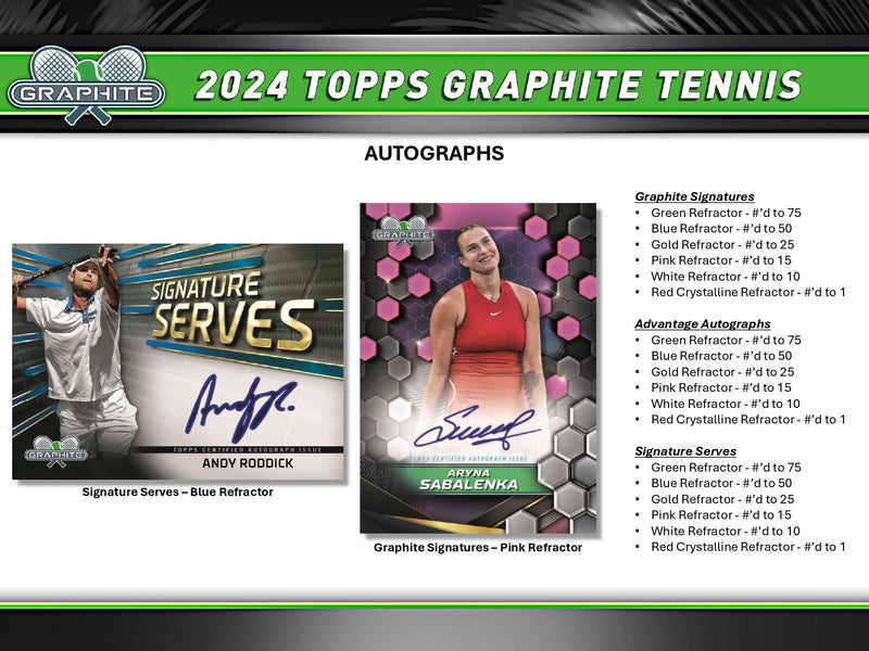 Topps Graphite Tennis 2024 - Hobby Box