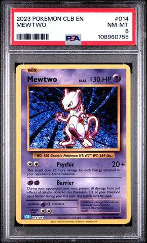 Mewtwo #14 PSA 8 [Pokemon CLB Trading Card Game Classic 2023]