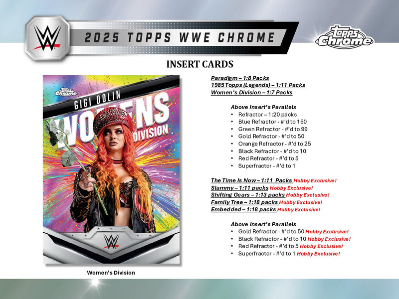 Topps Chrome WWE 2025 - Hobby Box