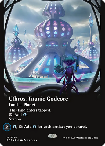 Uthros, Titanic Godcore (Borderless) (Galaxy Foil) [Edge of Eternities]