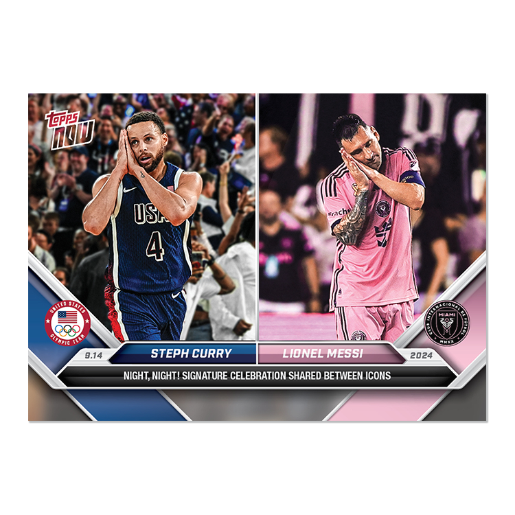 Topps Now Lionel Messi/Steph Curry Base Kort