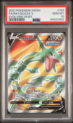 Rayquaza V #193 PSA 10 [Evolving Skies]
