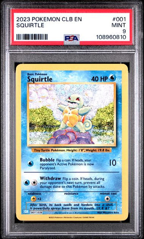 Squirtle #1 PSA 9 [Pokemon CLB Trading Card Game Classic 2023]