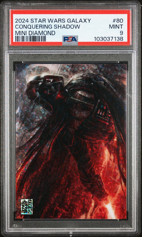 Conquering Shadow [Mini Diamond] #80 PSA 9 [Topps Chrome Star Wars Galaxy 2024]