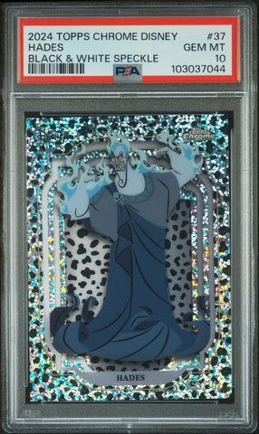 Hades [Black & White Speckle] #37 055/101 PSA 10 [Topps Chrome Disney 2024]