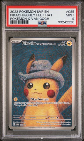 Pikachu With Grey Felt Hat #85 PSA 9 [Van Gogh Promo]