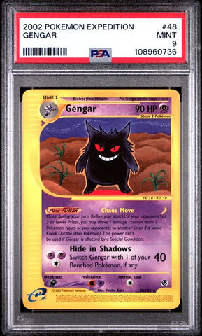 Gengar #48 PSA 9 [Pokemon Expedition 2002]