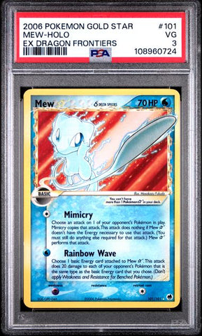 Mew-Holo [Ex Dragon Frontiers] #101 PSA 3 [Pokemon Ex Dragon Frontiers 2006]