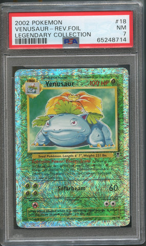 Venusaur [Reverse Holo] #18 PSA 7 [Legendary Collection]