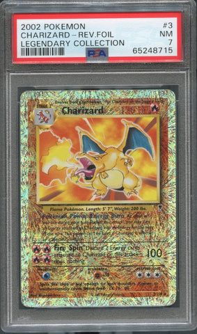 Charizard [Reverse Holo] #3 PSA 7 [Legendary Collection]