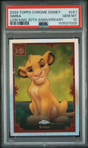 Simba #LK1 PSA 10 [Topps Chrome Disney Lion King 30Th Anniversary 2024]