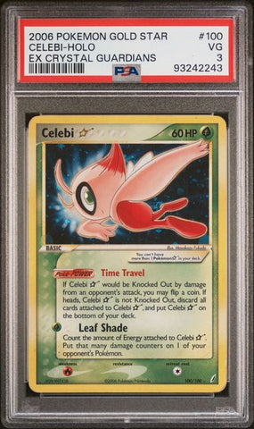 Celebi Gold Star #100 PSA 3 [Ex Crystal Guardians]