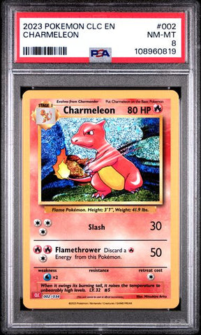 Charmeleon #2 PSA 8 [Pokemon CLC Trading Card Game Classic 2023]