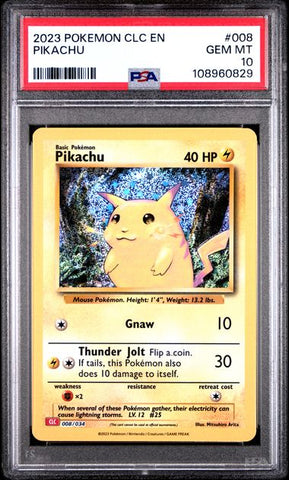 Pikachu #8 PSA 10 [Pokemon CLC Trading Card Game Classic 2023]