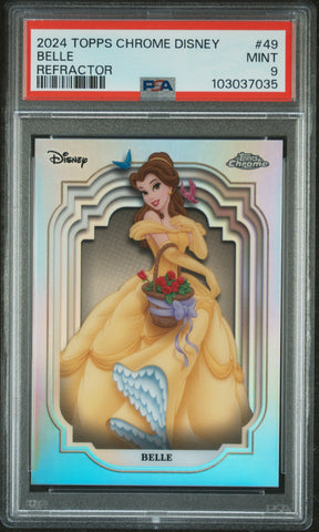 Belle [Refractor] #49 PSA 9 [Topps Chrome Disney 2024]