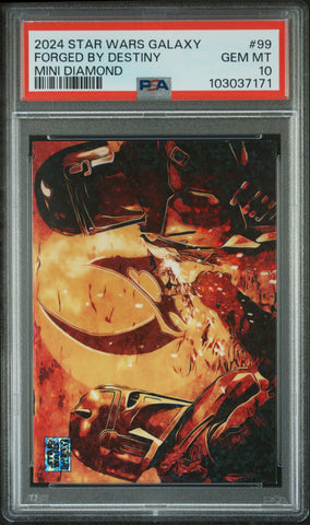 Forged By Destiny [Mini Diamond] #99 PSA 10 [Topps Chrome Star Wars Galaxy 2024]