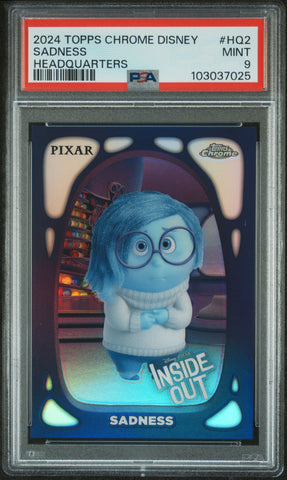 Sadness #HQ2 PSA 9 [Topps Chrome Disney Headquarters 2024]