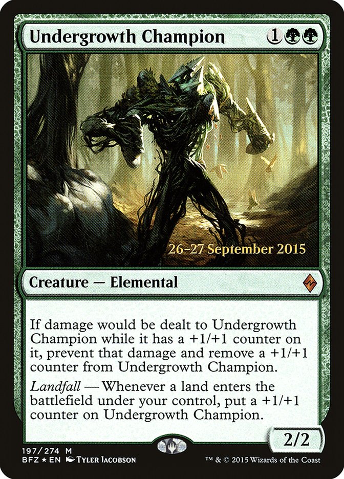 Undergrowth Champion (Prerelease Promo) [Battle for Zendikar Prerelease Promos]