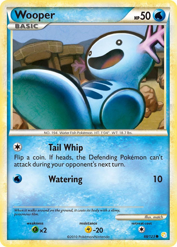 Wooper (88/123) [HeartGold & SoulSilver: Base Set]