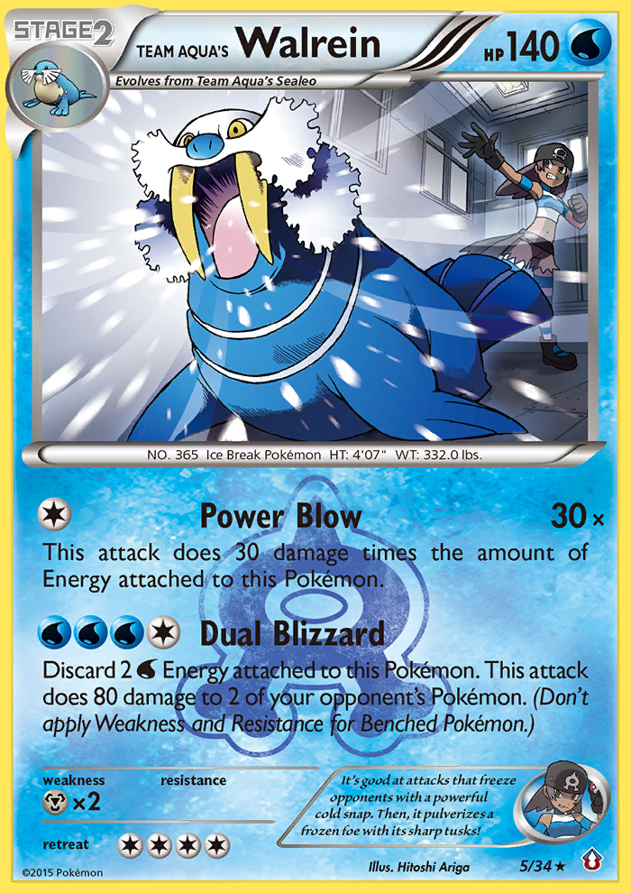 Team Aqua's Walrein (5/34) [XY: Double Crisis]