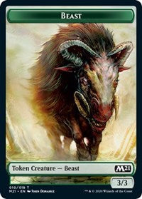 Beast // Treasure Double-sided Token [Core Set 2021 Tokens]