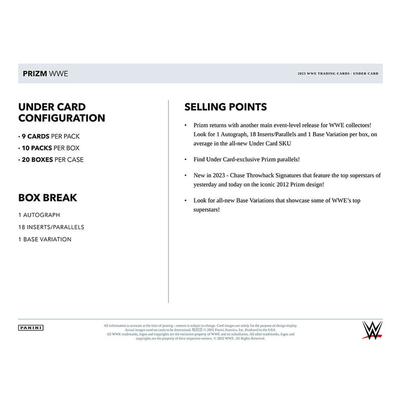 Wrestling Panini Prizm WWE 2023 - Under Card Hobby Box
