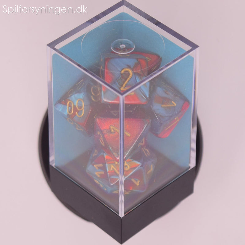 Gemini™ – Polyhedral Red-Teal w/gold 7-Die Set