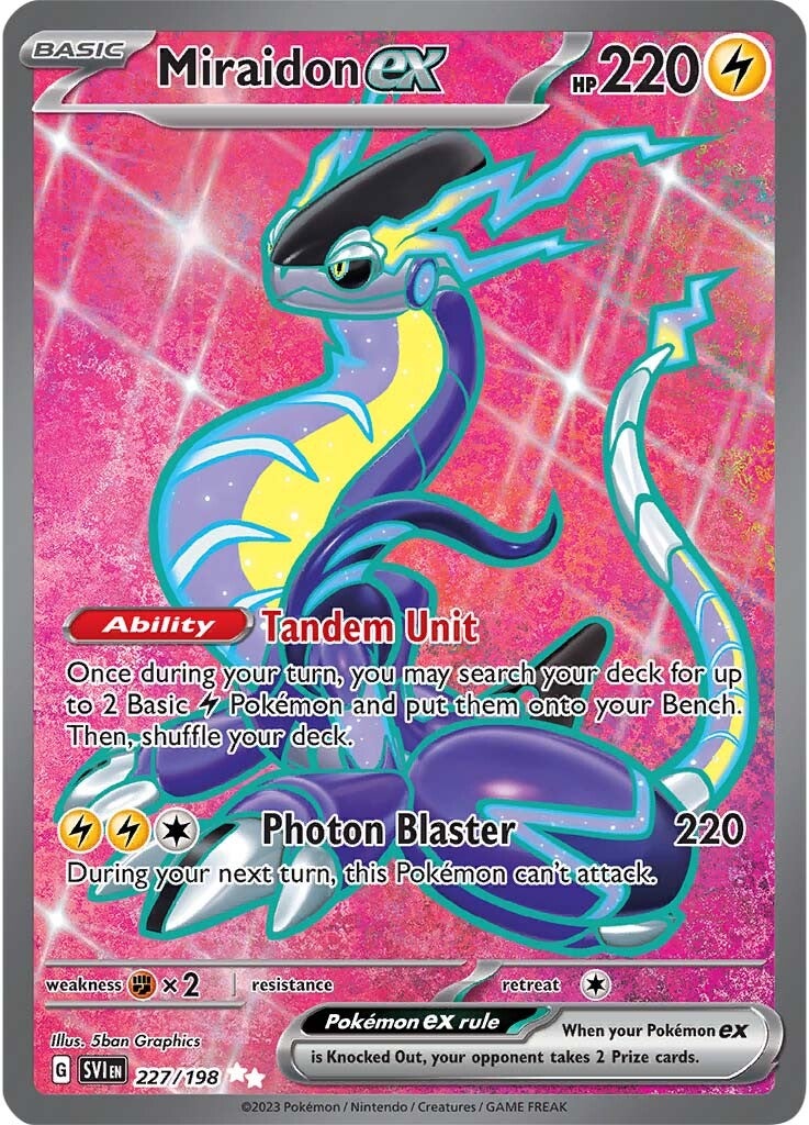 Pokemon Miraidon EX Trading Card
