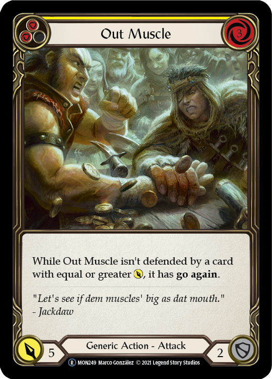 Out Muscle (Yellow) [U-MON249-RF] (Monarch Unlimited)  Unlimited Rainbow Foil