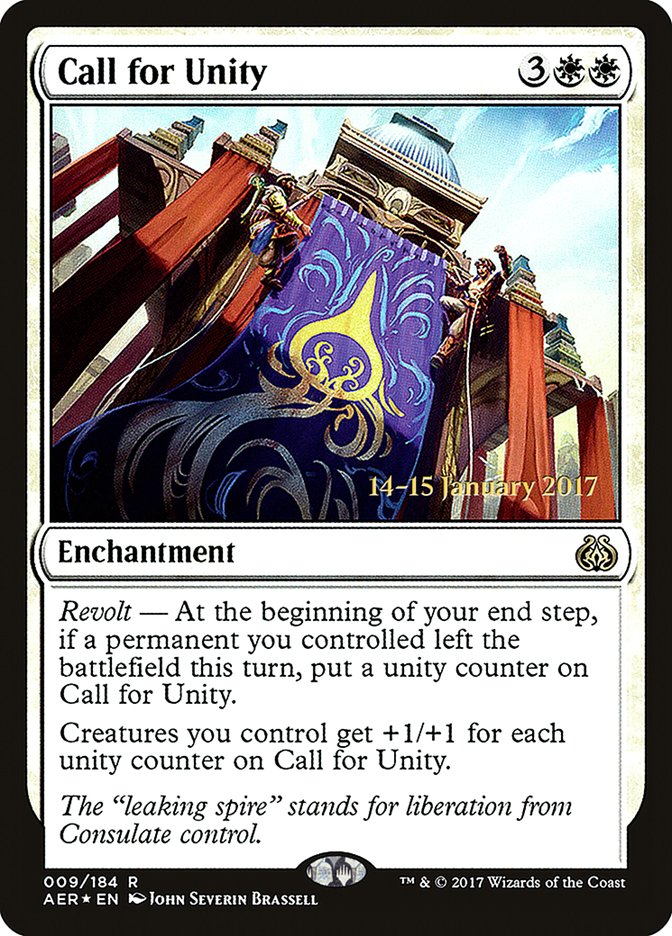 Call for Unity (Prerelease Promo) [Aether Revolt Prerelease Promos]