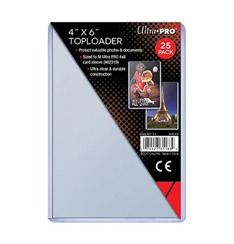 Ultra Pro: Toploader 4"x6" (25 Stks)