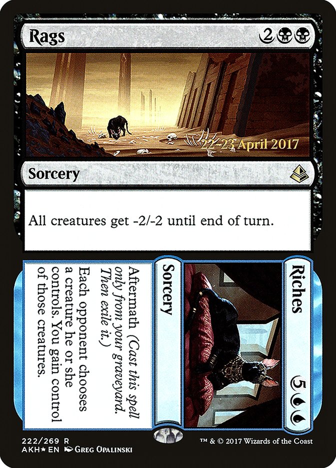 Rags // Riches (Prerelease Promo) [Amonkhet Prerelease Promos]