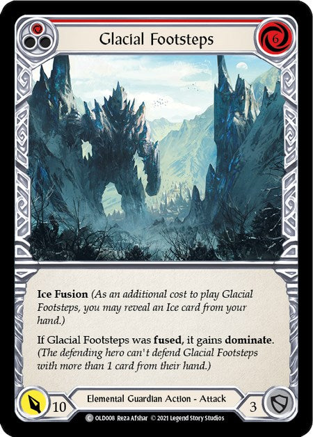 Glacial Footsteps (Red) [OLD008] (Tales of Aria Oldhim Blitz Deck)  1st Edition Normal