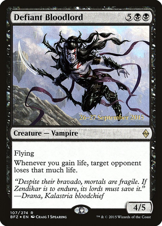 Defiant Bloodlord (Prerelease Promo) [Battle for Zendikar Prerelease Promos]