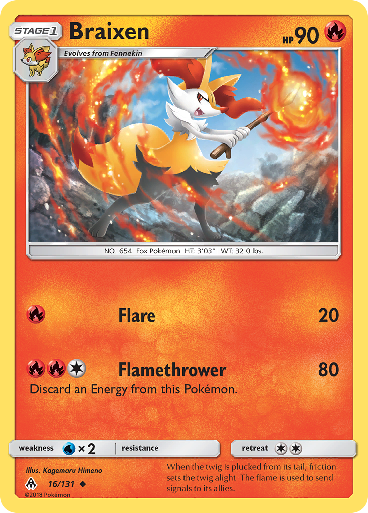 Braixen (16/131) [Sun & Moon: Forbidden Light]