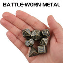 Enhance Metal Dice Set with Case and Dice Bag (Polyhedral Set)